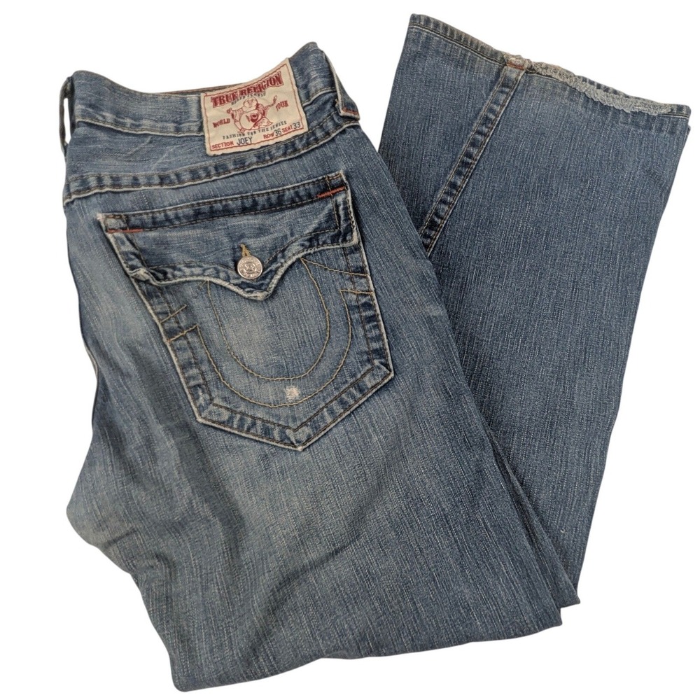 True Religion Women's Light Blue Flare Jeans